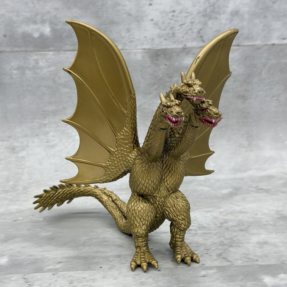 2014 TOHO BANDAI GODZILLA KING GHIDORAH GOLD FIGURE